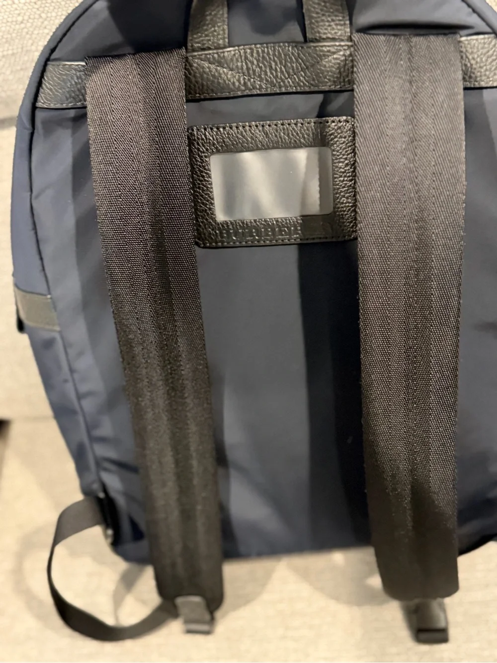 Burberry Navy Backpack with London Patch Motifs